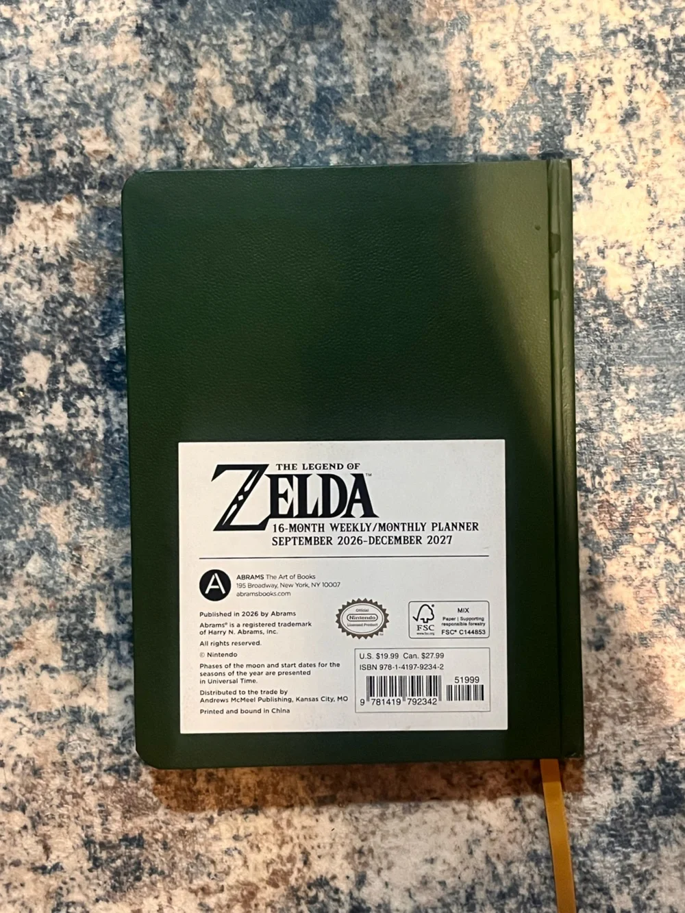 🎉Official Hardcover Zelda Daily Monthly Calendar Planner